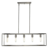 Cobar 5-Light Satin Nickel Island Pendant - Homeroots - Flyclothing LLC
