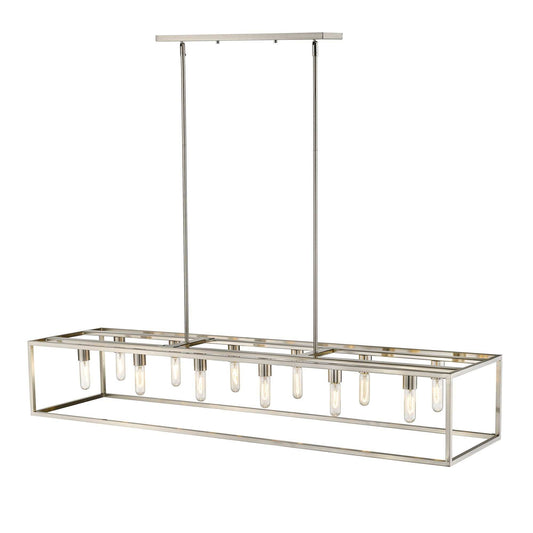 Cobar 12-Light Satin Nickel Island Pendant - Homeroots - Flyclothing LLC