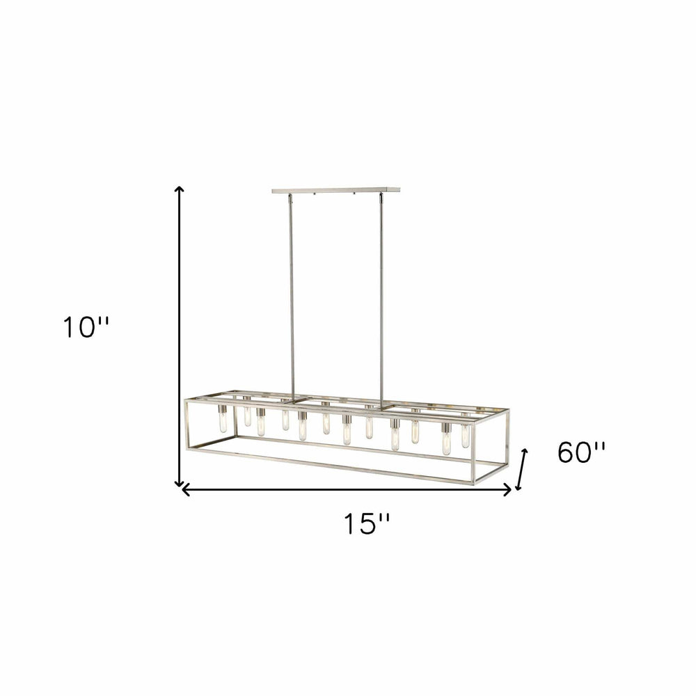 Cobar 12-Light Satin Nickel Island Pendant - Homeroots - Flyclothing LLC