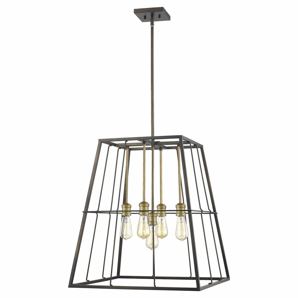 Charley 5-Light Oil-Rubbed Bronze Pendant - Homeroots - Flyclothing LLC