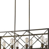 Brooklyn 8-Light Oil-Rubbed Bronze Island Pendant With Metal Framework Shade - Homeroots - Flyclothing LLC