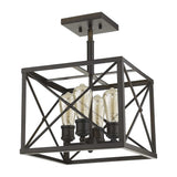 Brooklyn 4-Light Oil-Rubbed Bronze Convertible Pendant - Homeroots - Flyclothing LLC