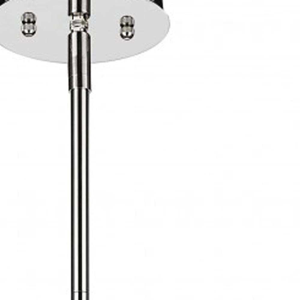 Andrea 5-Light Polished Nickel Drum Pendant With Ivory Hardback Shade - Homeroots - Flyclothing LLC