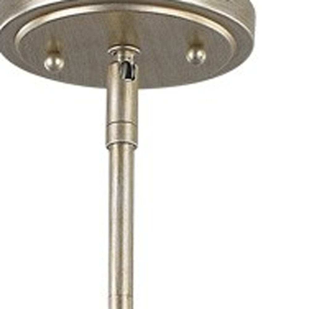 Daria 3-Light Washed Gold Pendant With Washed Gold And White Drum Shade - Homeroots - Flyclothing LLC