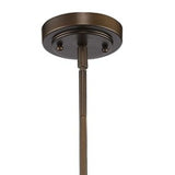 Antique Bronze Hanging Light with Glass Dome Shade - Homeroots - Flyclothing LLC