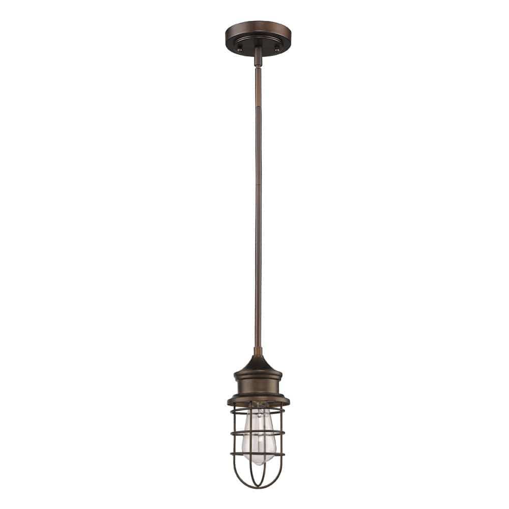 Antique Bronze Cage Pendant Hanging Light - Homeroots - Flyclothing LLC