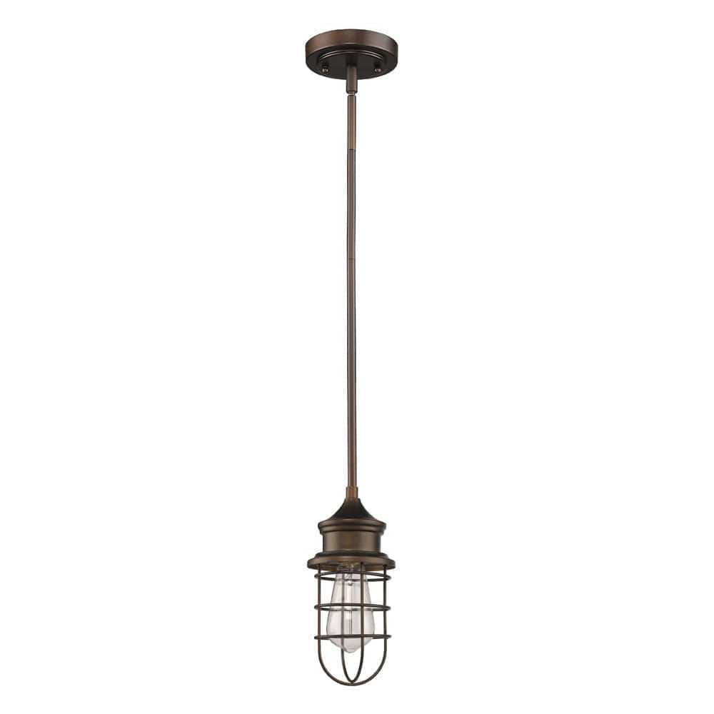 Antique Bronze Cage Pendant Hanging Light - Homeroots - Flyclothing LLC