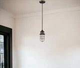 Antique Bronze Cage Pendant Hanging Light - Homeroots - Flyclothing LLC