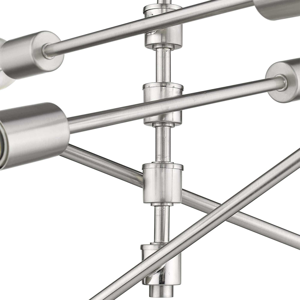 Calix 8-Light Satin Nickel Pendant - Homeroots - Flyclothing LLC