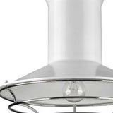 Newport 1-Light White Pendant With Polished Nickel Louver - Homeroots - Flyclothing LLC