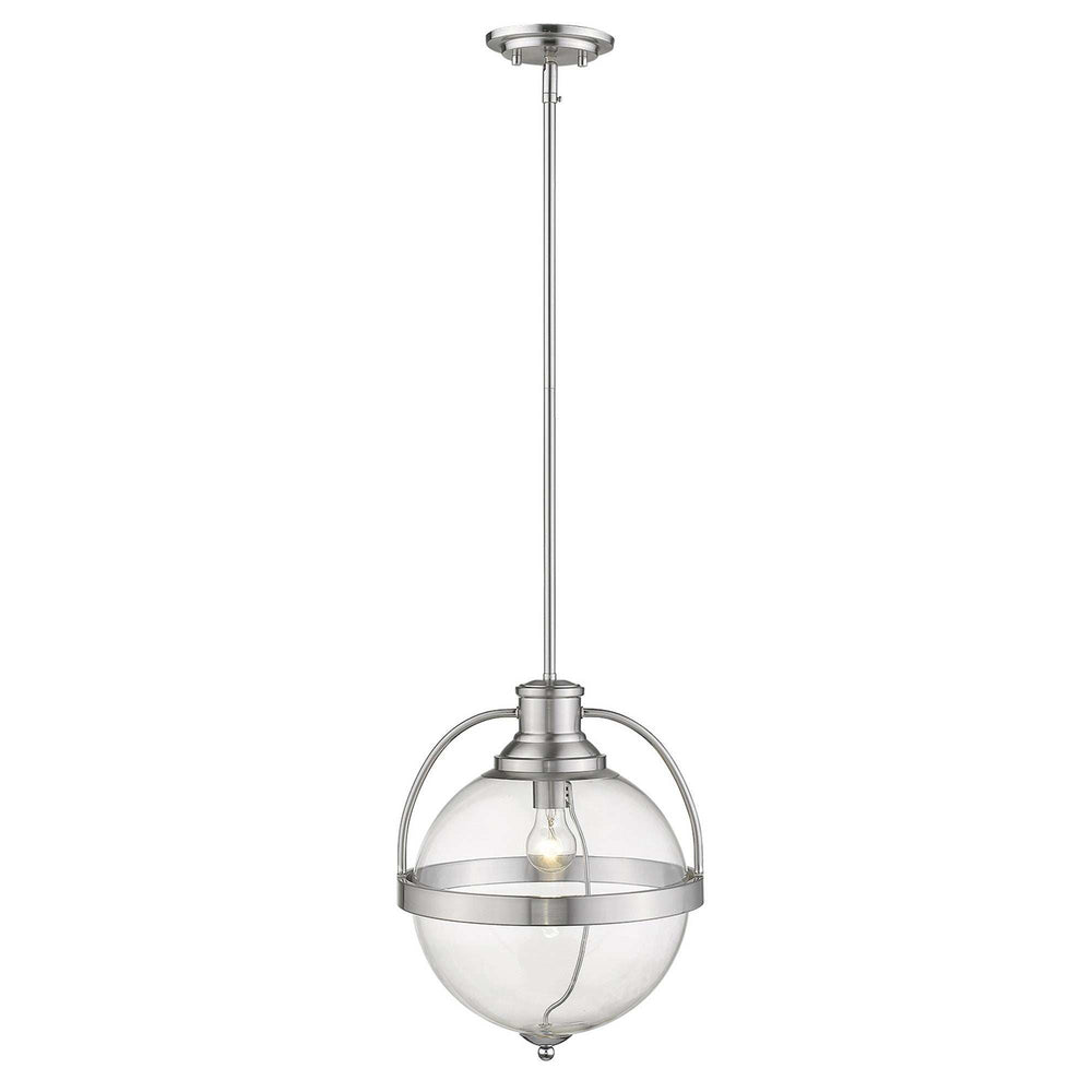 Kassian 1-Light Satin Nickel Pendant - Homeroots - Flyclothing LLC