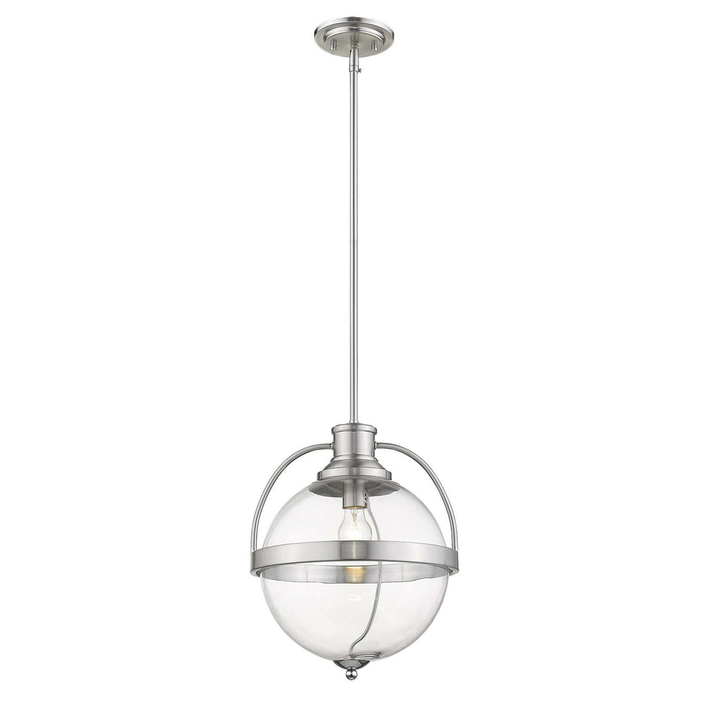 Kassian 1-Light Satin Nickel Pendant - Homeroots - Flyclothing LLC