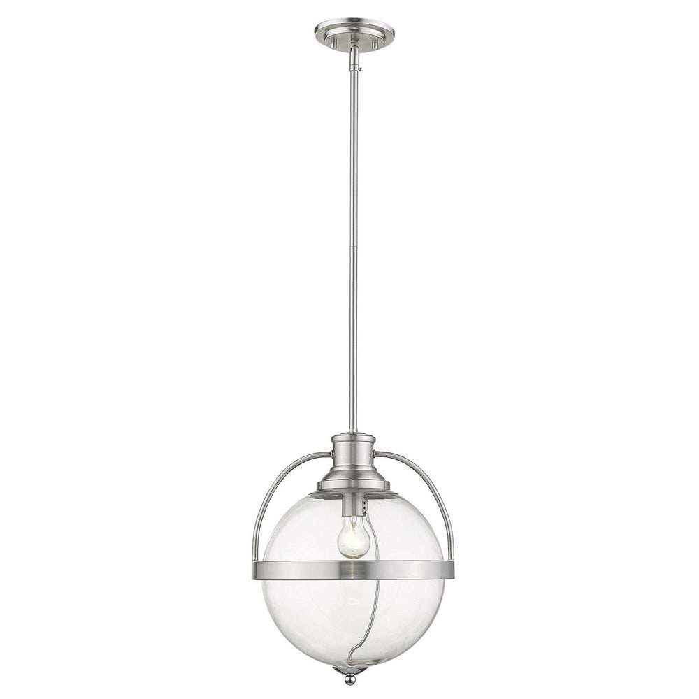 Kassian 1-Light Satin Nickel Pendant - Homeroots - Flyclothing LLC