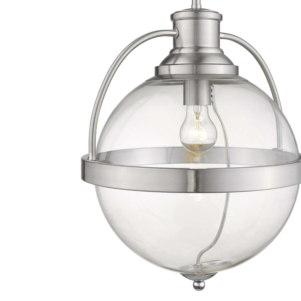 Kassian 1-Light Satin Nickel Pendant - Homeroots - Flyclothing LLC