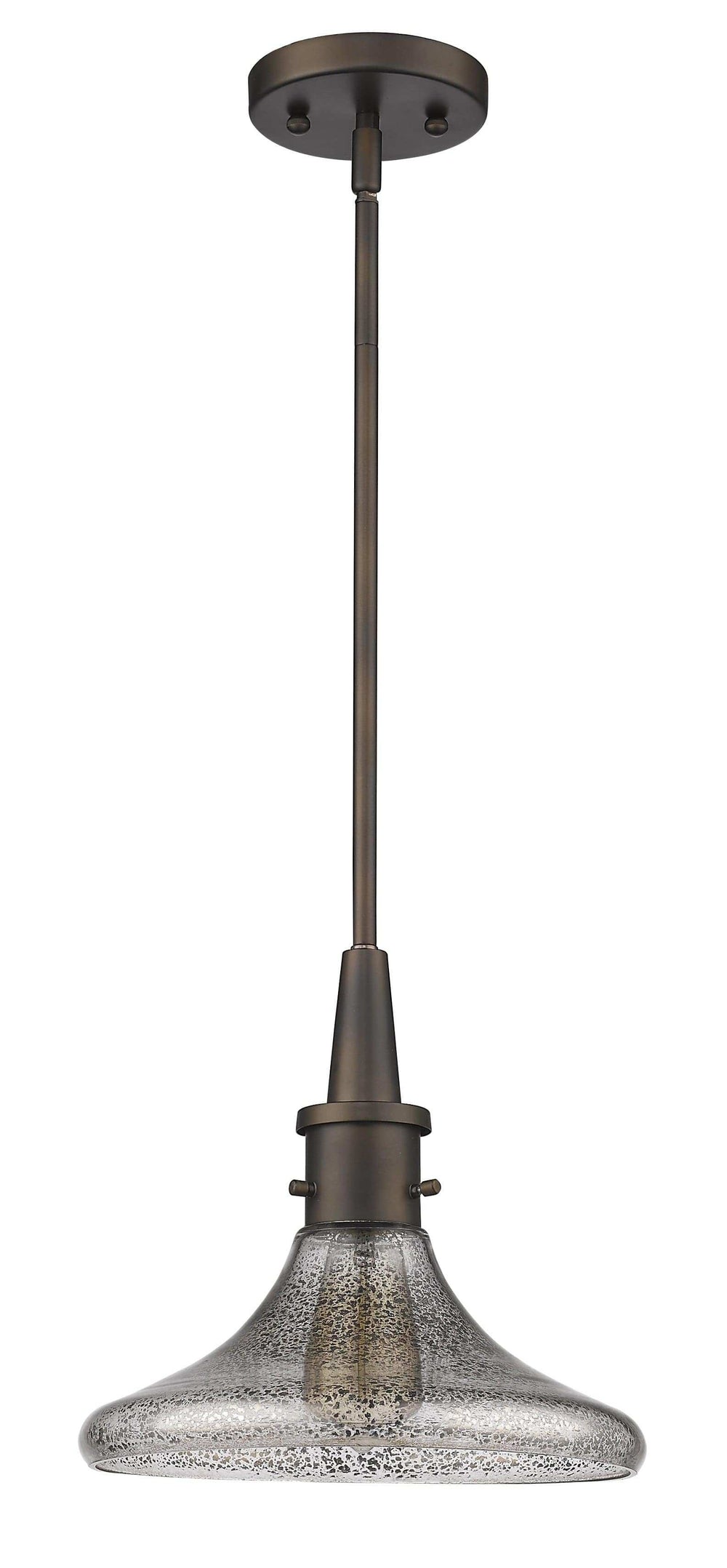 Antique Bronze Hanging Light with Pebbled Glass Shade - Homeroots - Flyclothing LLC