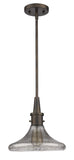 Antique Bronze Hanging Light with Pebbled Glass Shade - Homeroots - Flyclothing LLC