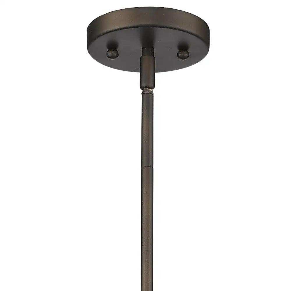 Antique Bronze Hanging Light with Pebbled Glass Shade - Homeroots - Flyclothing LLC