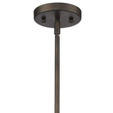 Antique Bronze Hanging Light with Pebbled Glass Shade - Homeroots - Flyclothing LLC