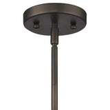 Bronze Hanging Light with Ribbed Pebbled Glass Shade - Homeroots - Flyclothing LLC