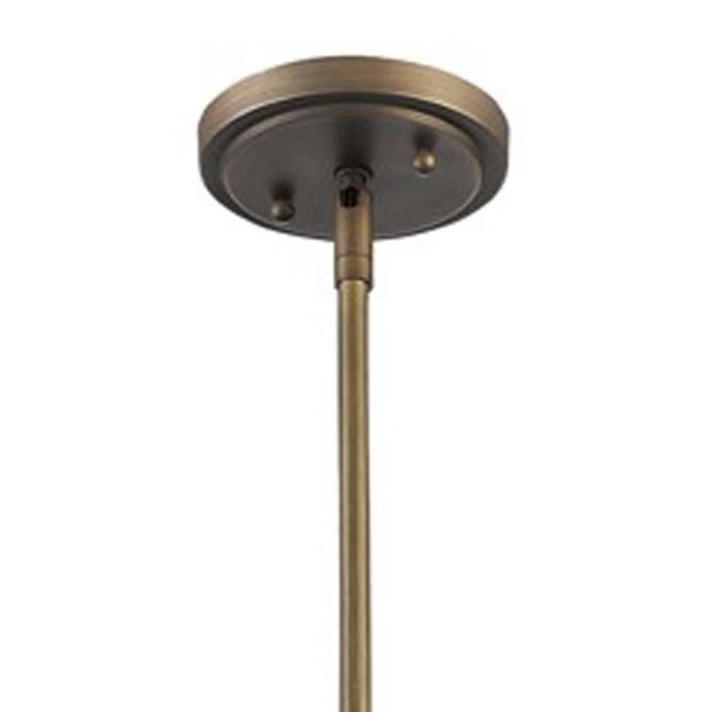 Midtown 1-Light Raw Brass Pendant With Frosted Glass Shade - Homeroots - Flyclothing LLC
