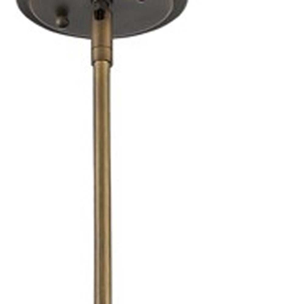 Midtown 1-Light Raw Brass Pendant With Frosted Glass Shade - Homeroots - Flyclothing LLC