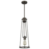 Jade 1-Light Oil-Rubbed Bronze Pendant With Vertical Structural Frames - Homeroots - Flyclothing LLC