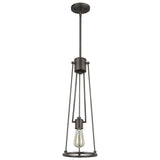 Jade 1-Light Oil-Rubbed Bronze Pendant With Vertical Structural Frames - Homeroots - Flyclothing LLC