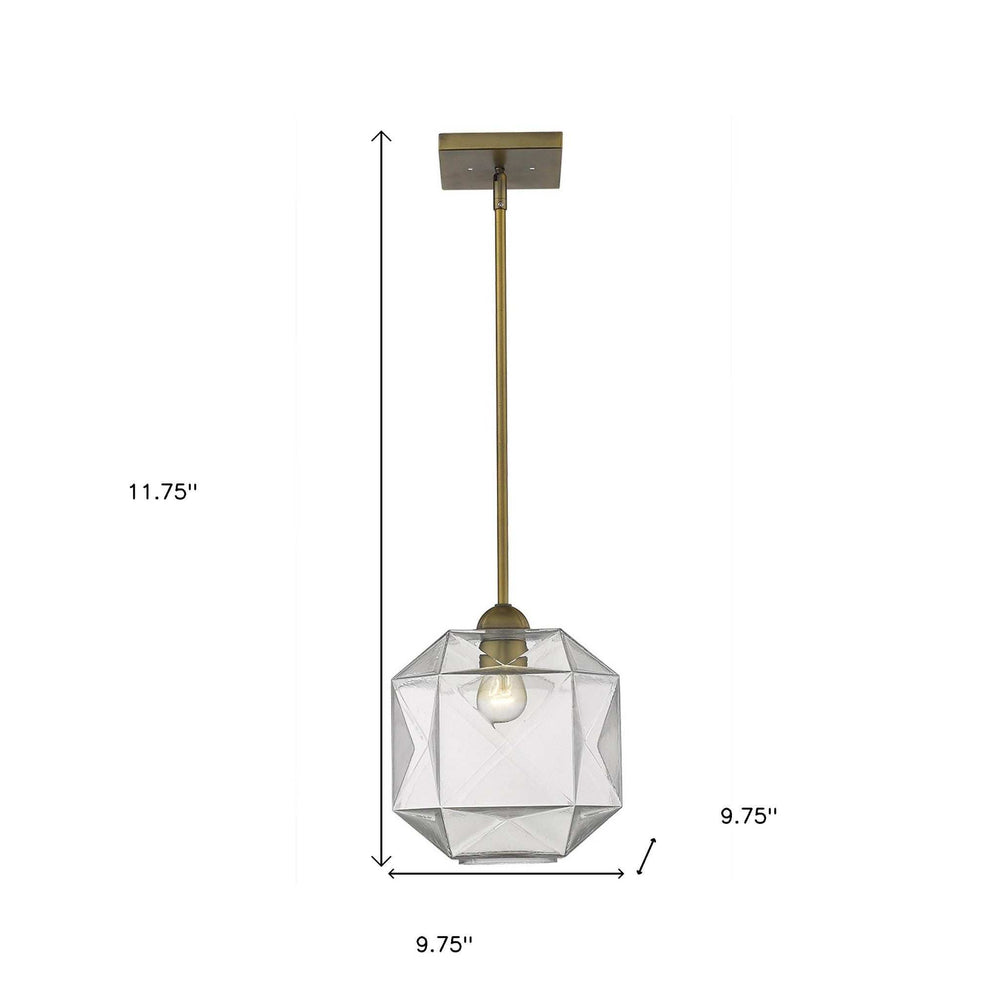 Loft 1-Light Brass Pendant - Homeroots - Flyclothing LLC