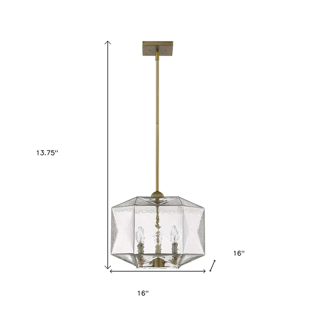 Loft 3-Light Brass Pendant - Homeroots - Flyclothing LLC