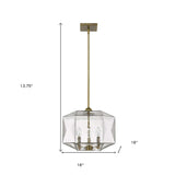 Loft 3-Light Brass Pendant - Homeroots - Flyclothing LLC