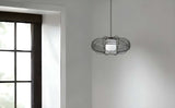 Loft 1-Light Oil-Rubbed Bronze Wire Globe Pendant With Etched Glass Interior Shade - Homeroots - Flyclothing LLC