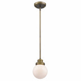 Brushed Gold Metal Hanging with Round Glass Shade - Homeroots - Flyclothing LLC