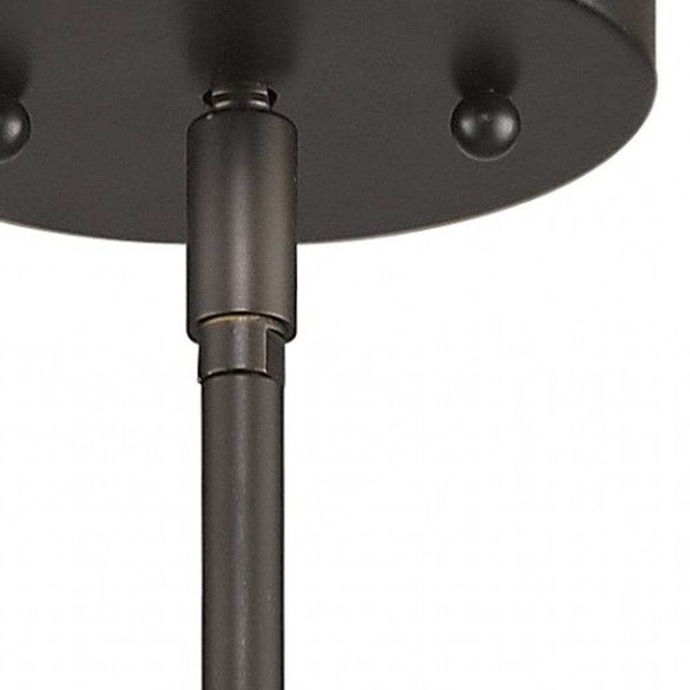 Brushed Bronze Minimalist Cylindrical Hanging Light - Homeroots - Flyclothing LLC