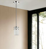 Silver Minimalist Cylindrical Hanging Light - Homeroots - Flyclothing LLC