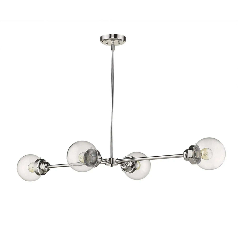 Portsmith 4-Light Polished Nickel Island Pendant - Homeroots - Flyclothing LLC