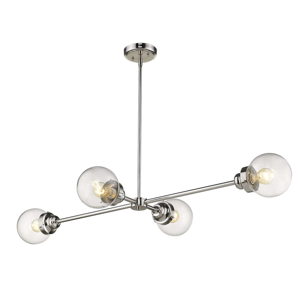 Portsmith 4-Light Polished Nickel Island Pendant - Homeroots - Flyclothing LLC