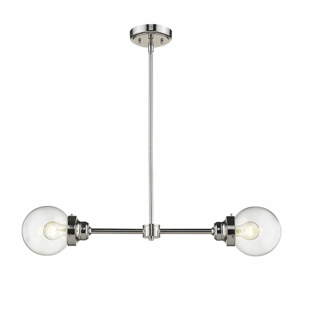Portsmith 2-Light Polished Nickel Island Pendant - Homeroots - Flyclothing LLC