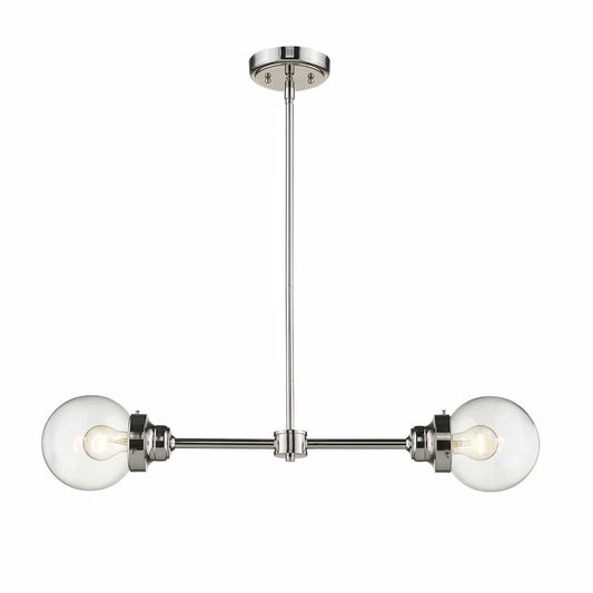 Portsmith 2-Light Polished Nickel Island Pendant - Homeroots - Flyclothing LLC