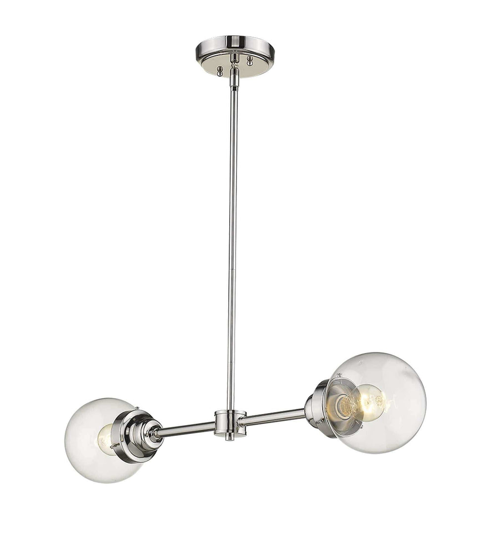 Portsmith 2-Light Polished Nickel Island Pendant - Homeroots - Flyclothing LLC