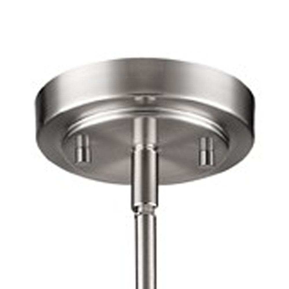 Silver Hanging Light with Frosted Glass Shade - Homeroots - Flyclothing LLC