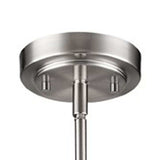 Silver Hanging Light with Frosted Glass Shade - Homeroots - Flyclothing LLC