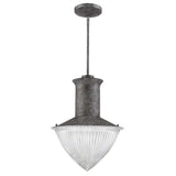 Skylar 1-Light Ash Pendant With Halophane Glass Shade - Homeroots - Flyclothing LLC