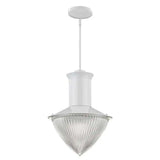 Skylar 1-Light White Pendant With Halophane Glass Shade - Homeroots - Flyclothing LLC