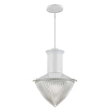Skylar 1-Light White Pendant With Halophane Glass Shade - Homeroots - Flyclothing LLC