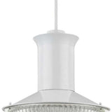 Skylar 1-Light White Pendant With Halophane Glass Shade - Homeroots - Flyclothing LLC