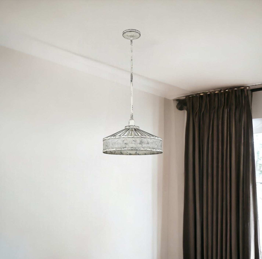 Iris 1-Light Aged Ivory Pendant - Homeroots - Flyclothing LLC