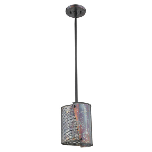 Ryker 1-Light Bronze Patina Pendant - Homeroots - Flyclothing LLC