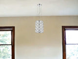 Isabella 1-Light Polished Nickel Drum Pendant With Crystal Accents - Homeroots - Flyclothing LLC