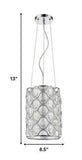 Isabella 1-Light Polished Nickel Drum Pendant With Crystal Accents - Homeroots - Flyclothing LLC