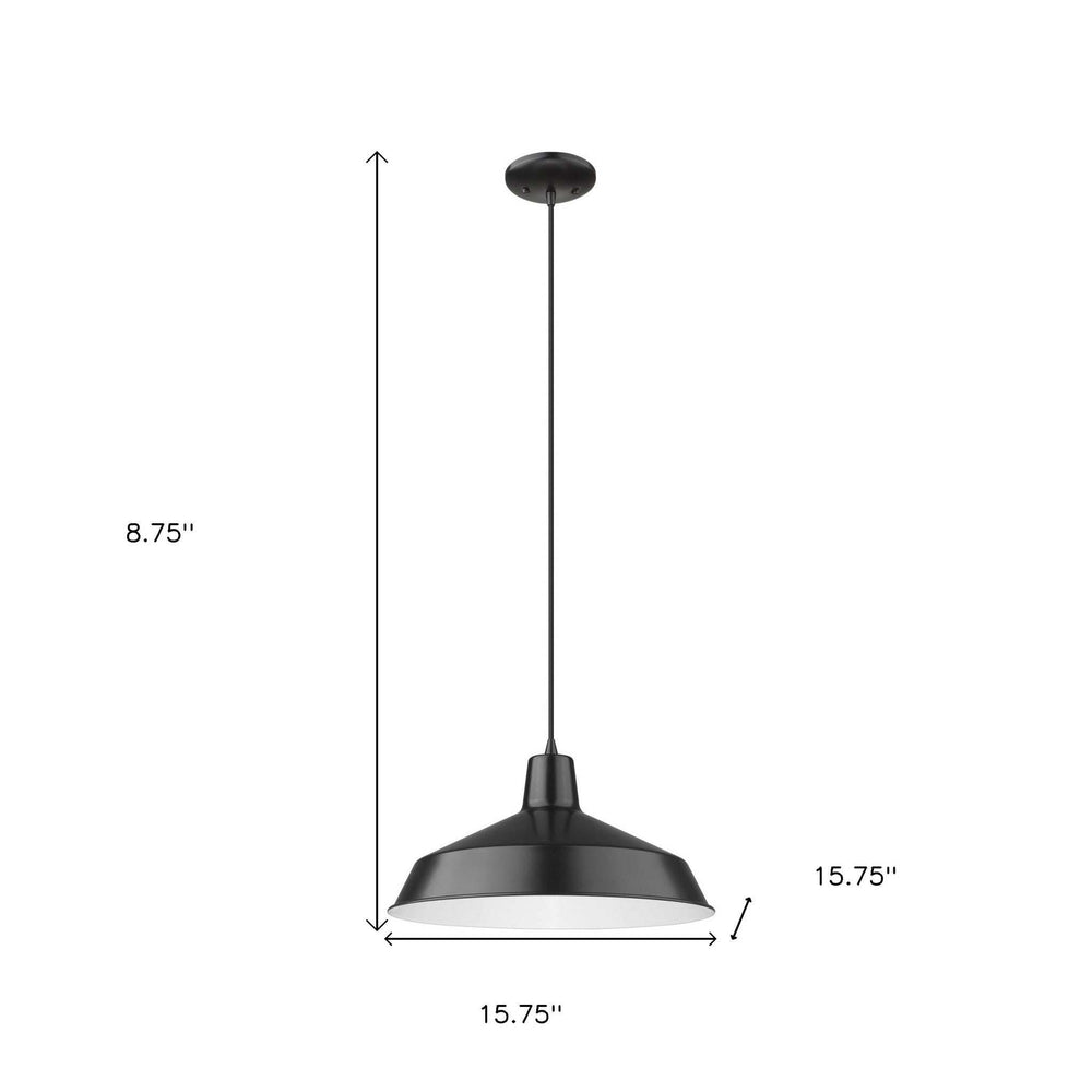 Industrial Matte Black Hanging Light - Homeroots - Flyclothing LLC